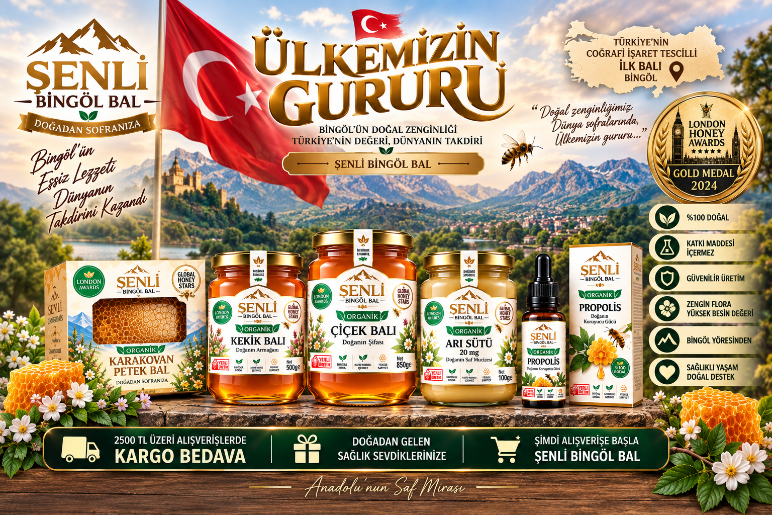 London International Honey Awards 2024 — Ödüllü Organik Çiçek Balı