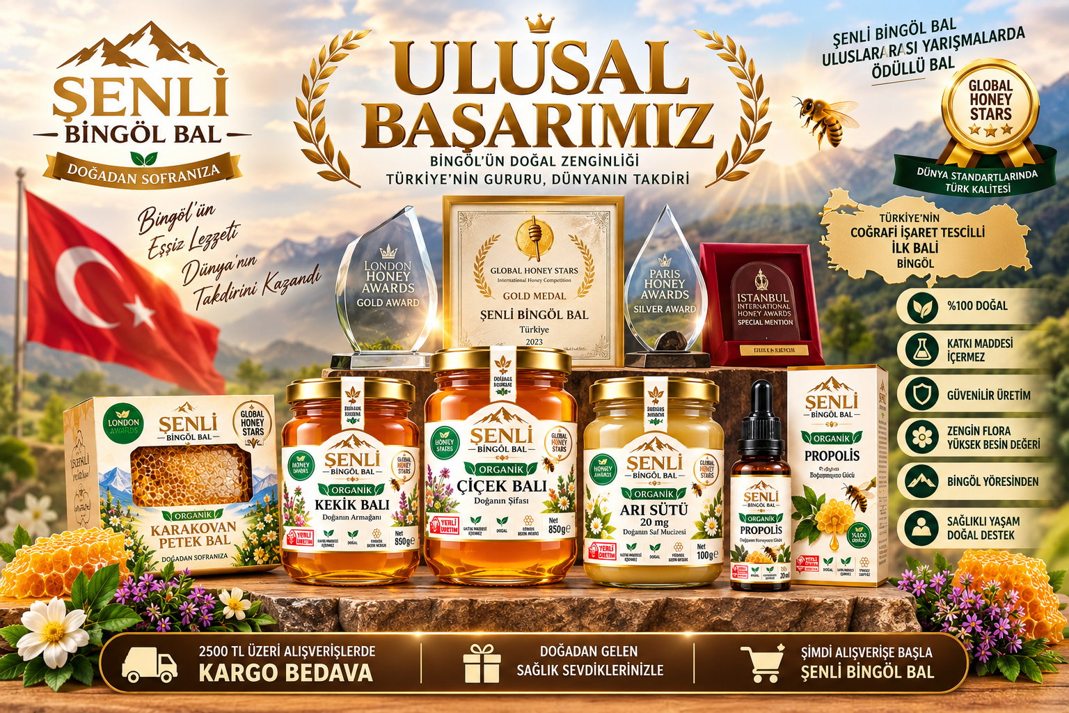 Dünya Birincisi Bingöl Balı — Altın Bal Ödülü