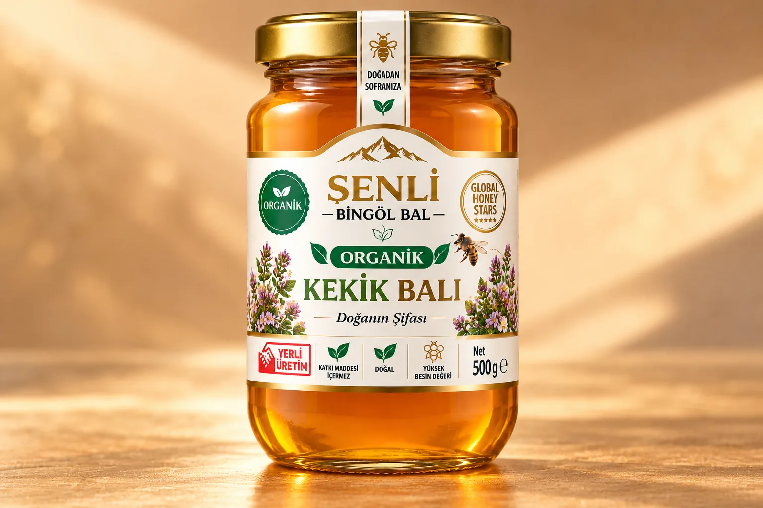 ORGANİK KEKİK SÜZME BAL (500G)