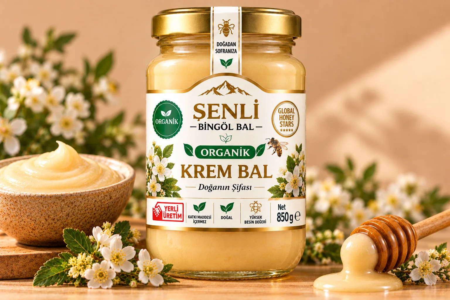  ORGANİK SÜZME KREM BAL (850G)